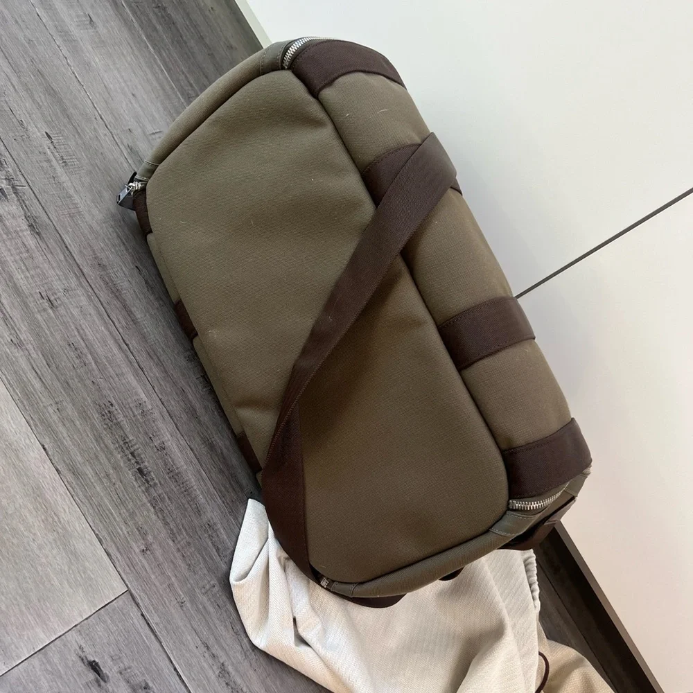 Hermes Careying Dog Travel Bag - Green Canvas